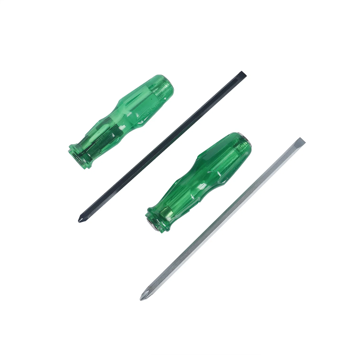 Industrial-Grade Magnetic Tip Stubby Screwdrivers Set - Phillips and Slotted Types