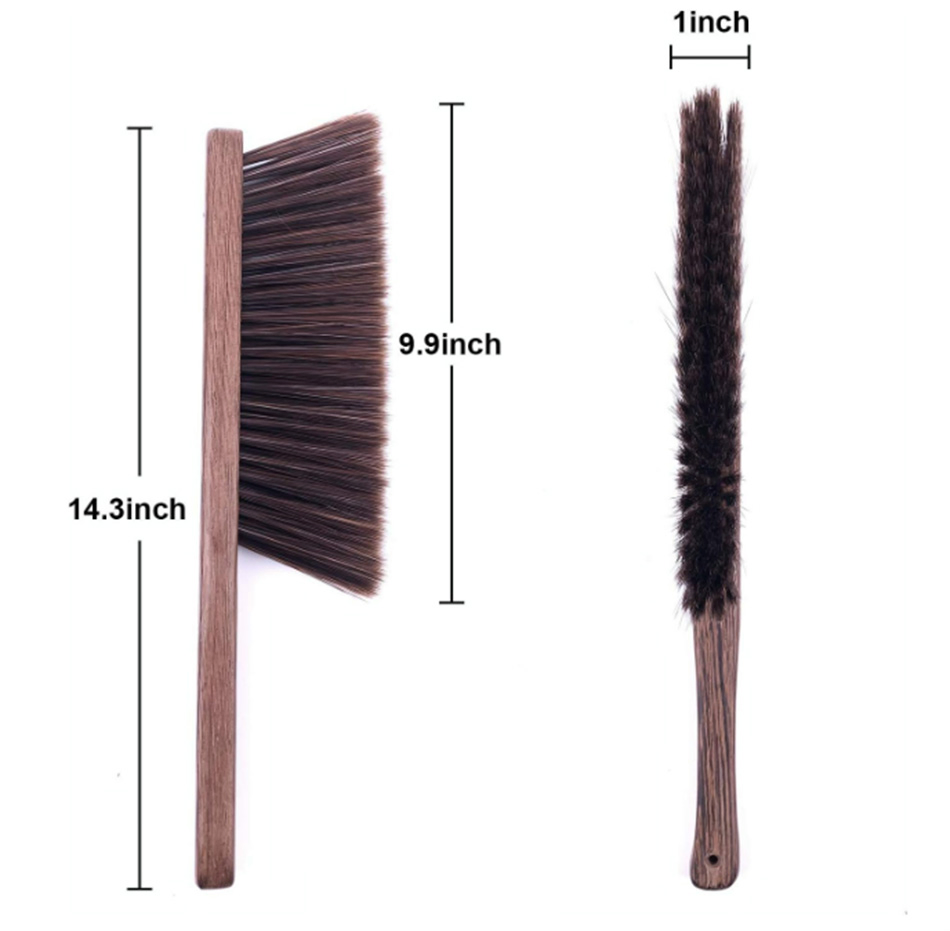 Soft Bristle Hand Broom Cleaning Brush - Dusting Brush for Bed, Furniture & Car Detailing