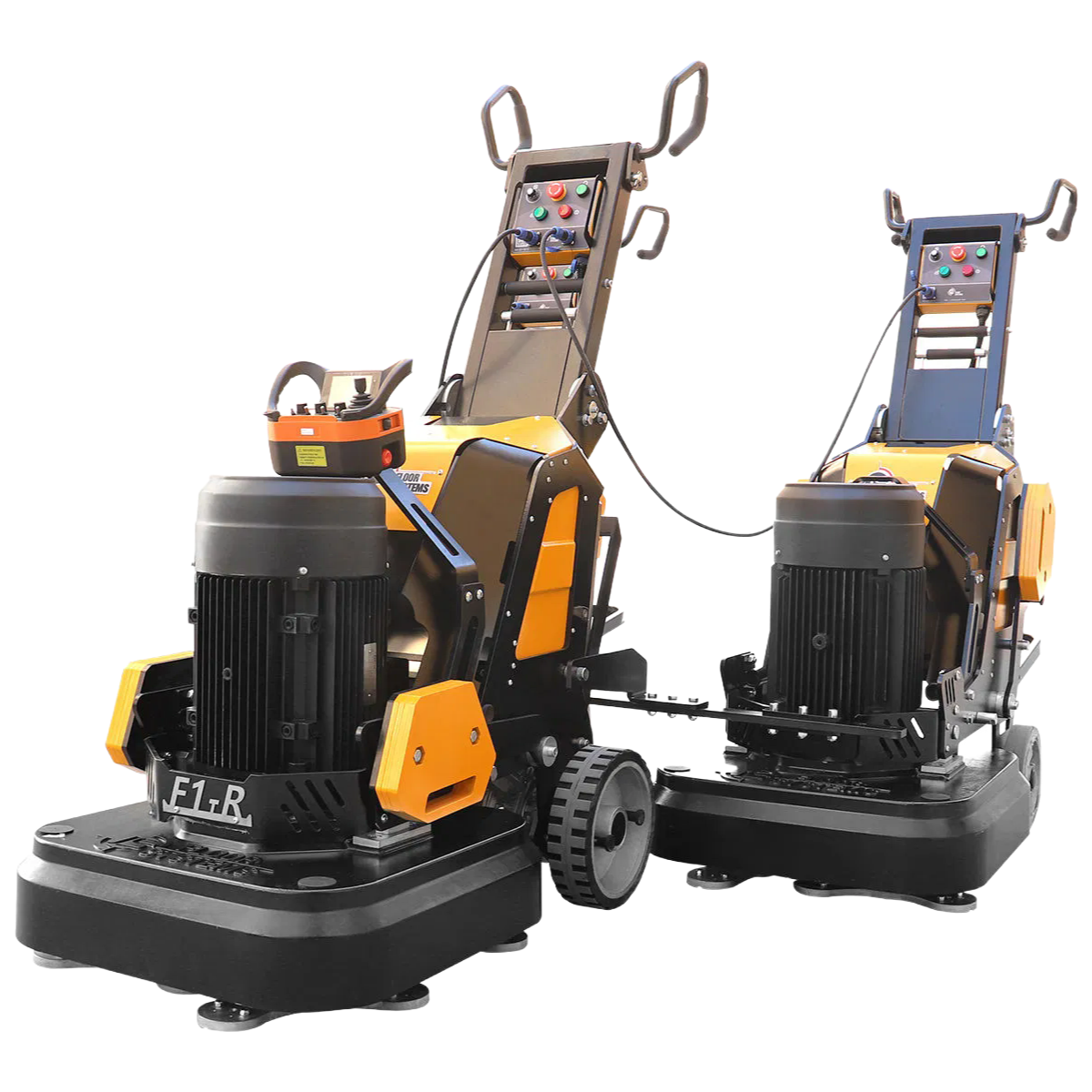 Professional Hand Push Square Head Concrete Floor Grinder with Remote Control - Heavy Duty Floor Polishing Machine