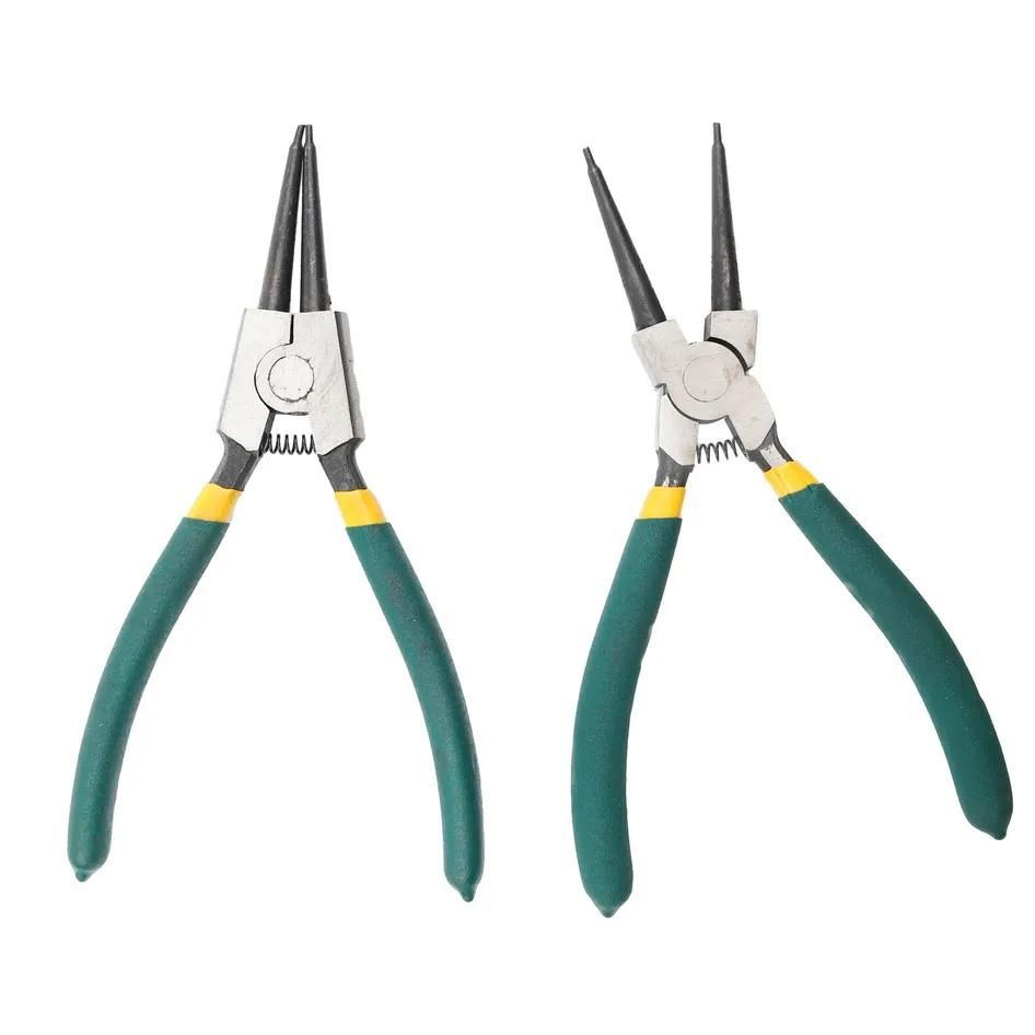 Professional 7-Inch CR-V Snap Ring Pliers Set - 4PC Internal/External Circlip Pliers for Automotive Repair