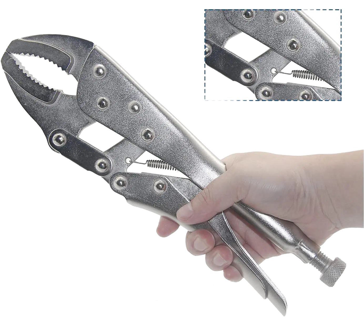Heavy Duty Curved Jaw Locking Pliers - Professional Chrome Vanadium Steel Vice Grip Tool