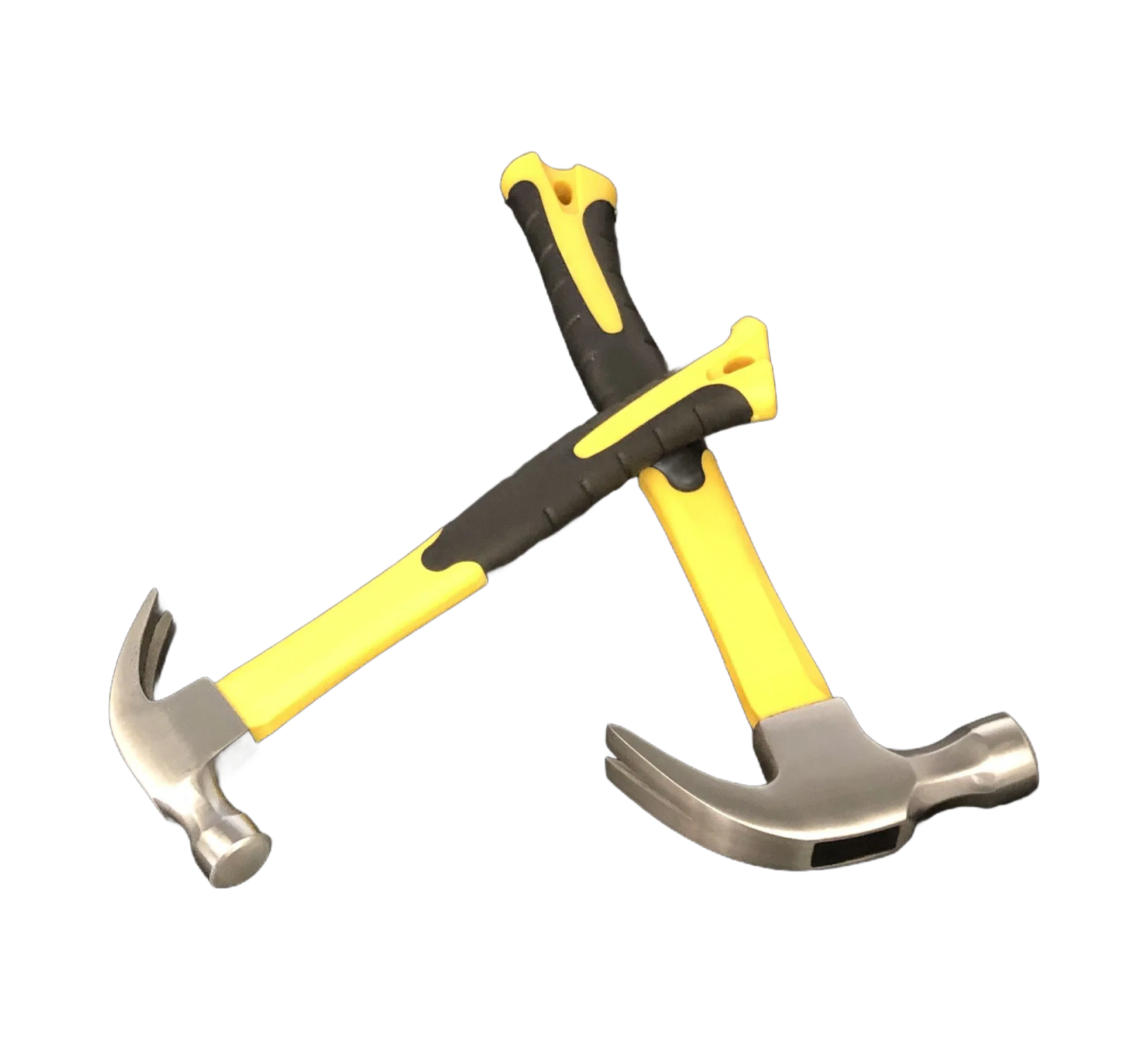 Professional English Conical Claw Hammer with Semi-Plastic Coated Handle - Heavy Duty Sand Polished Steel Construction