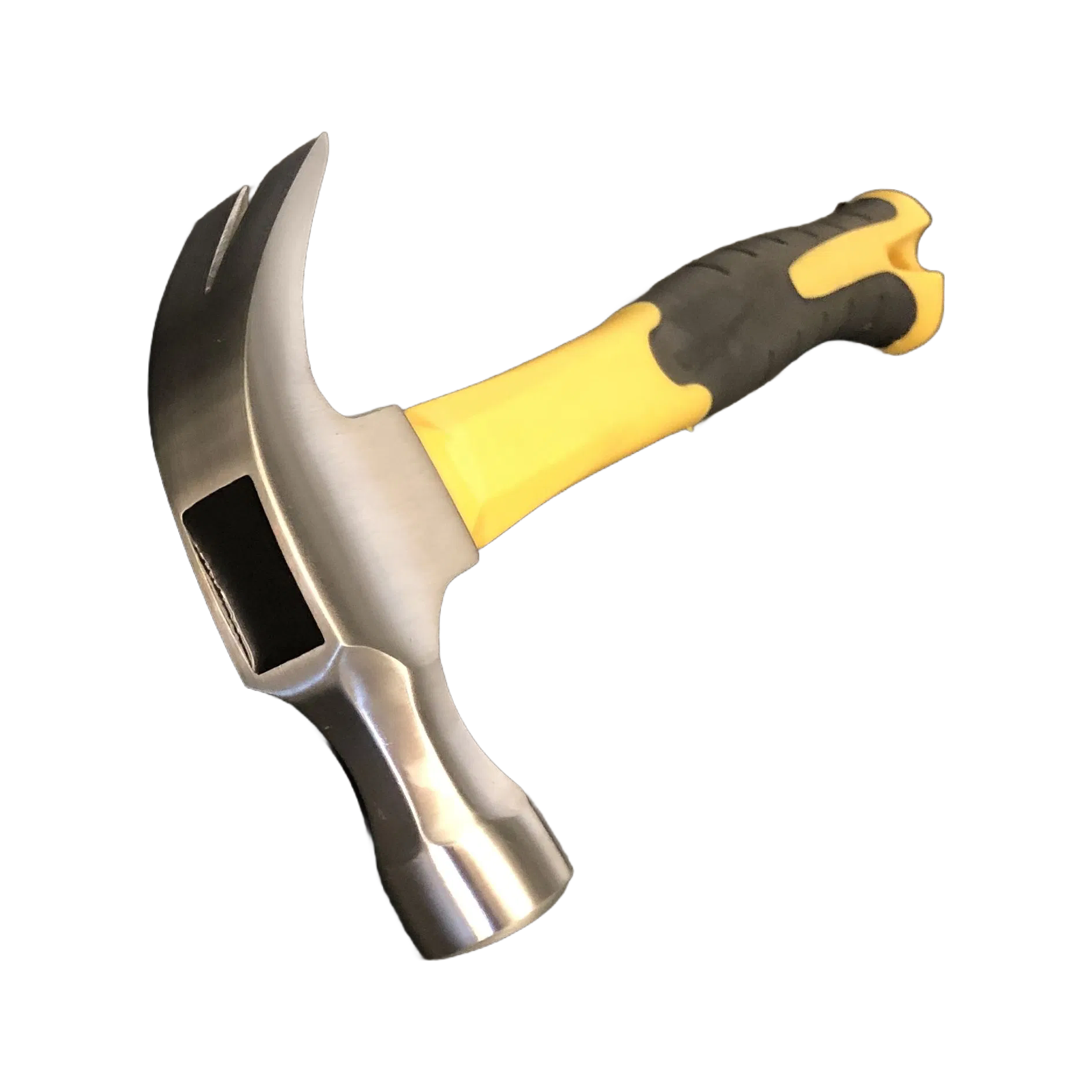 Professional English Conical Claw Hammer with Semi-Plastic Coated Handle - Heavy Duty Sand Polished Steel Construction