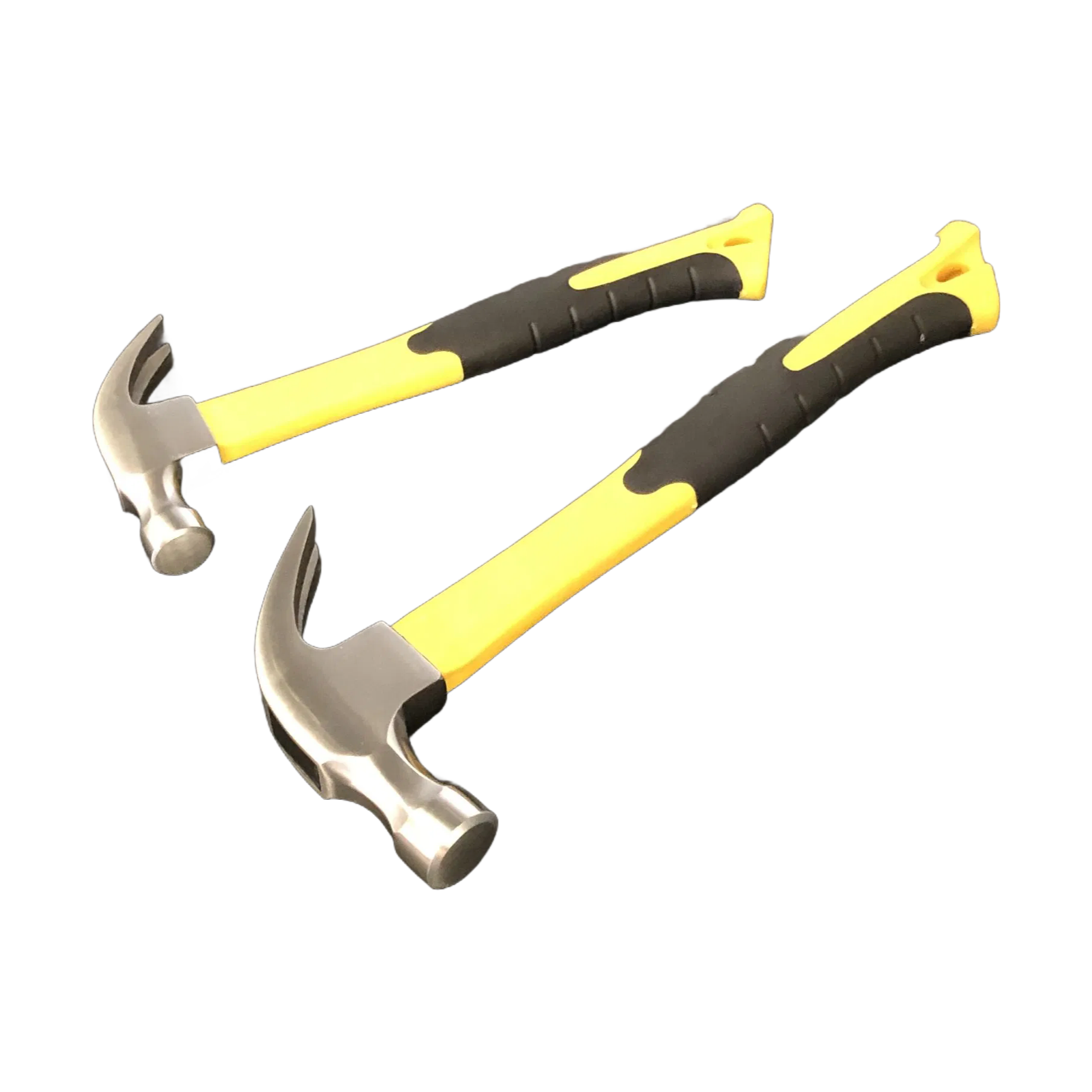 Professional English Conical Claw Hammer with Semi-Plastic Coated Handle - Heavy Duty Sand Polished Steel Construction