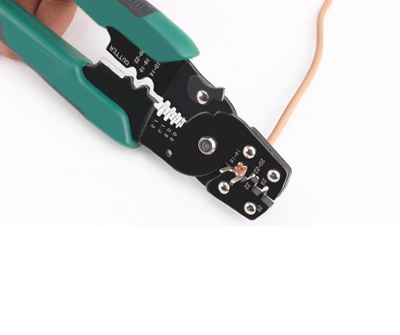 Professional Multifunction Wire Stripper Pliers - Electrical Copper Cable Cutter Tool with Stainless Steel Blade