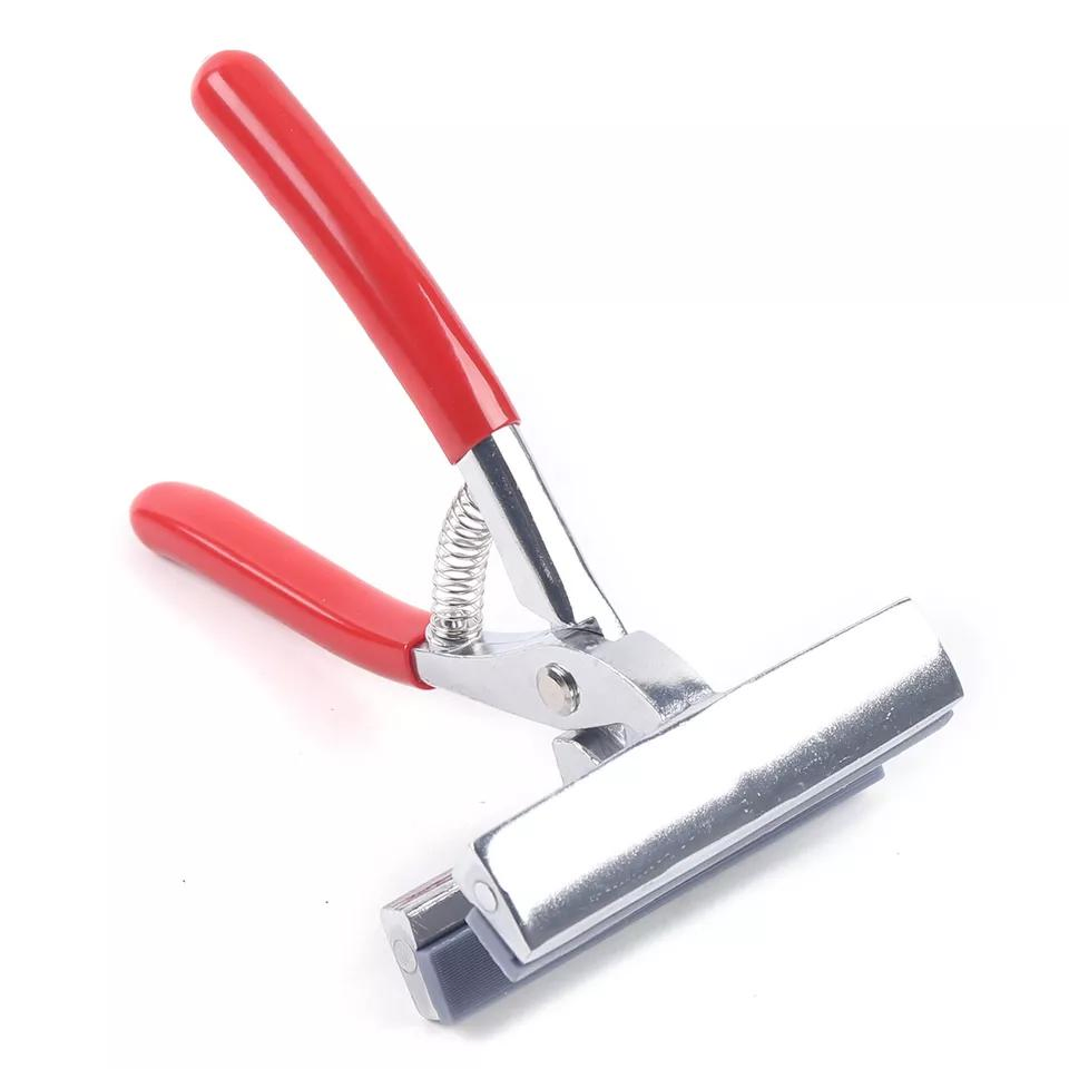 Professional 12cm Stainless Steel Canvas Pliers for Oil Painting - Electroplated Grip Tools