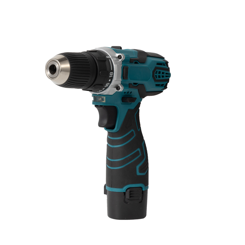 12V Lithium Cordless Impact Hammer Drill - Professional Double Speed Electric Hand Drill with Brushless Motor