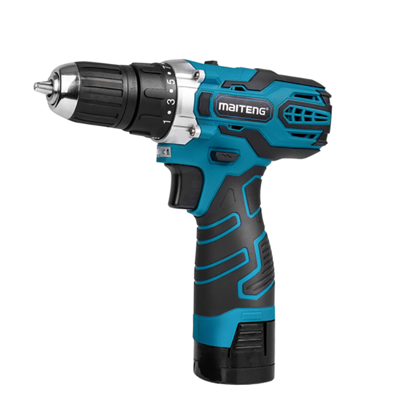 12V Lithium Cordless Impact Hammer Drill - Professional Double Speed Electric Hand Drill with Brushless Motor