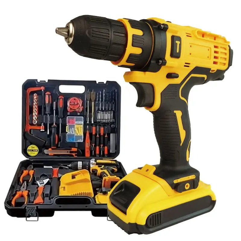 Professional 12V-24V Cordless Impact Drill with Lithium-Ion Battery - High Torque Electric Screwdriver for DIY and Construction
