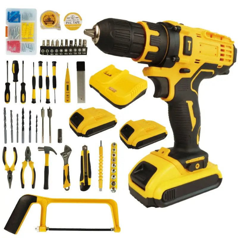 Professional 12V-24V Cordless Impact Drill with Lithium-Ion Battery - High Torque Electric Screwdriver for DIY and Construction