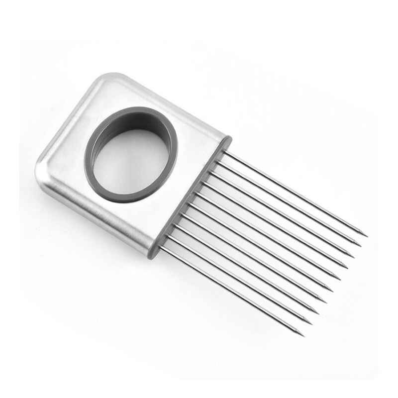 10 Prongs Stainless Steel Food Slicing Helper - Onion Holder & Vegetable Cutting Tool BL12202