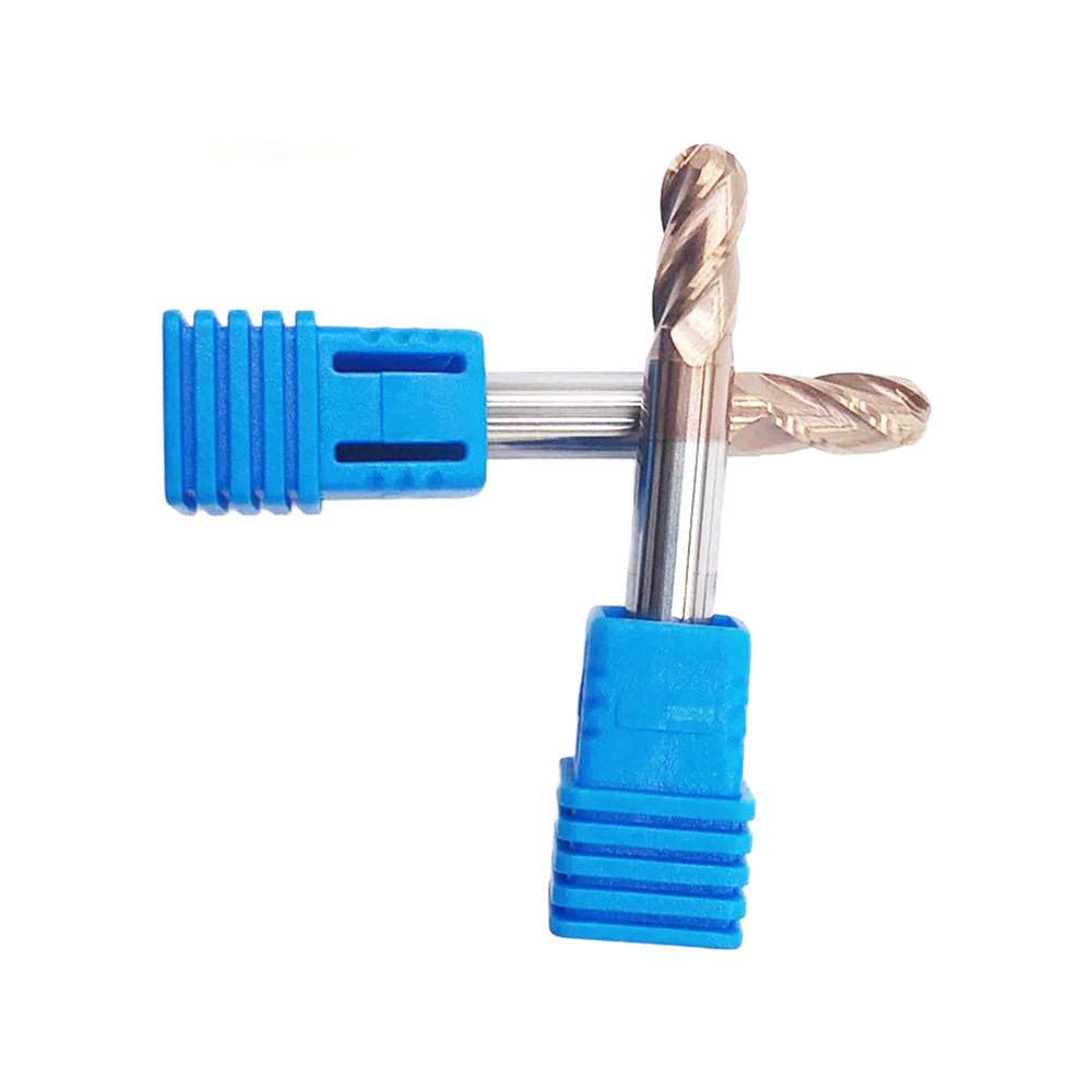 HRC55 Solid Carbide Ball Nose End Mill 4 Flute Tisin Coating CNC Cutting Tools for Precision Milling