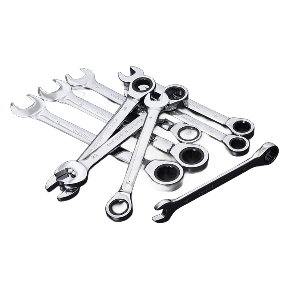 6mm-16mm Professional Ratchet Wrench Set - Chrome Vanadium Steel Metric Combination Wrench with 72-Tooth Design