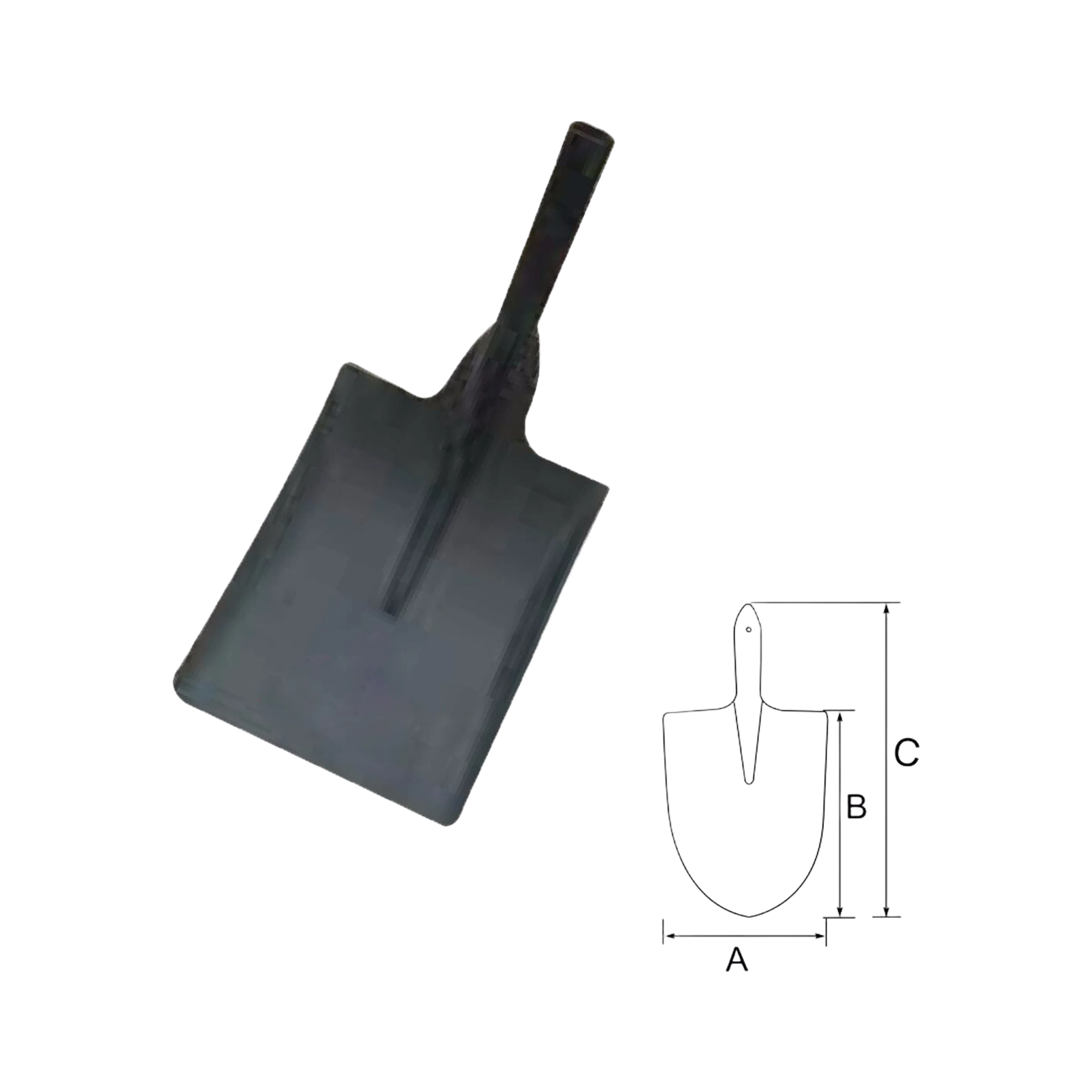 Heavy Duty Carbon Steel Gardening Spade Shovel - FM-SL103 for Farming and Landscaping