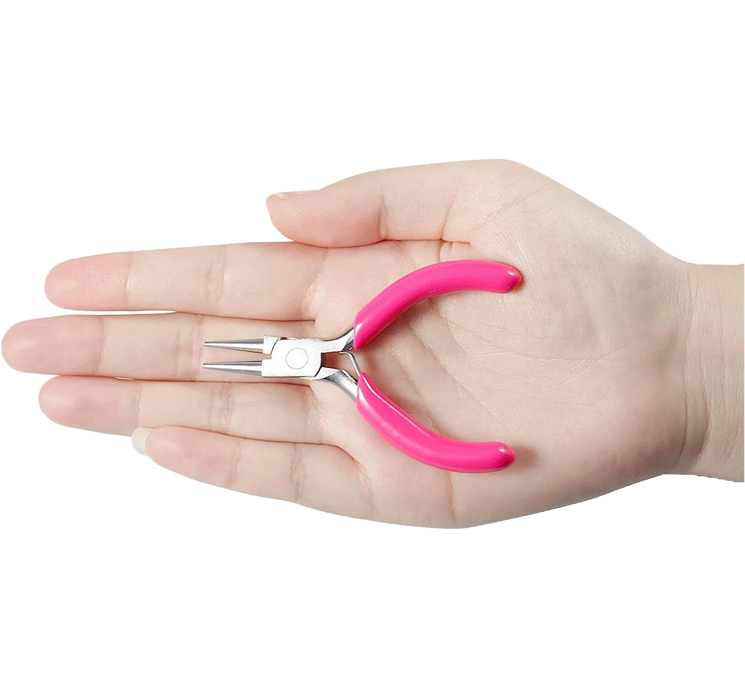 3-Inch Professional Mini Round Nose Jewelry Pliers - Nickel-Iron Plated High Carbon Steel Crafting Tool