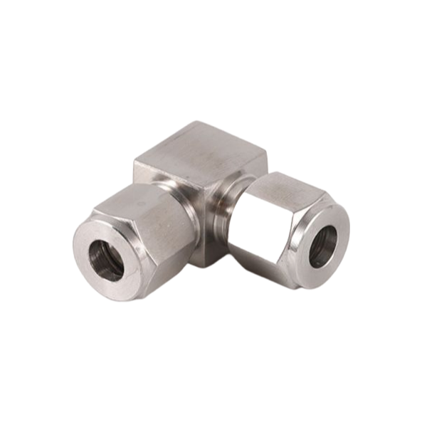 304 Stainless Steel High Pressure Tube Fittings - Dual Ferrules Elbow Connectors for Industrial Piping Systems