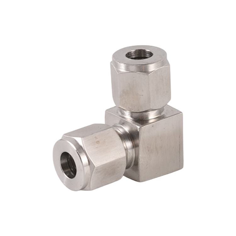 304 Stainless Steel High Pressure Tube Fittings - Dual Ferrules Elbow Connectors for Industrial Piping Systems