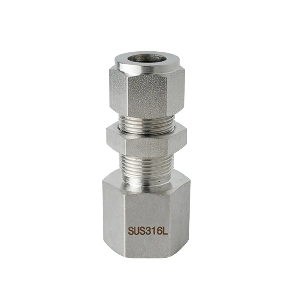 High-Quality Stainless Steel Swagelok Tube Fittings - Double Ferrule Union Connectors for Hydraulic Systems