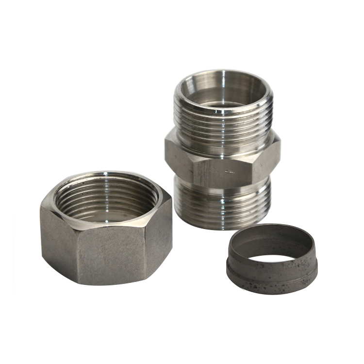 High-Quality Stainless Steel Swagelok Tube Fittings - Double Ferrule Union Connectors for Hydraulic Systems