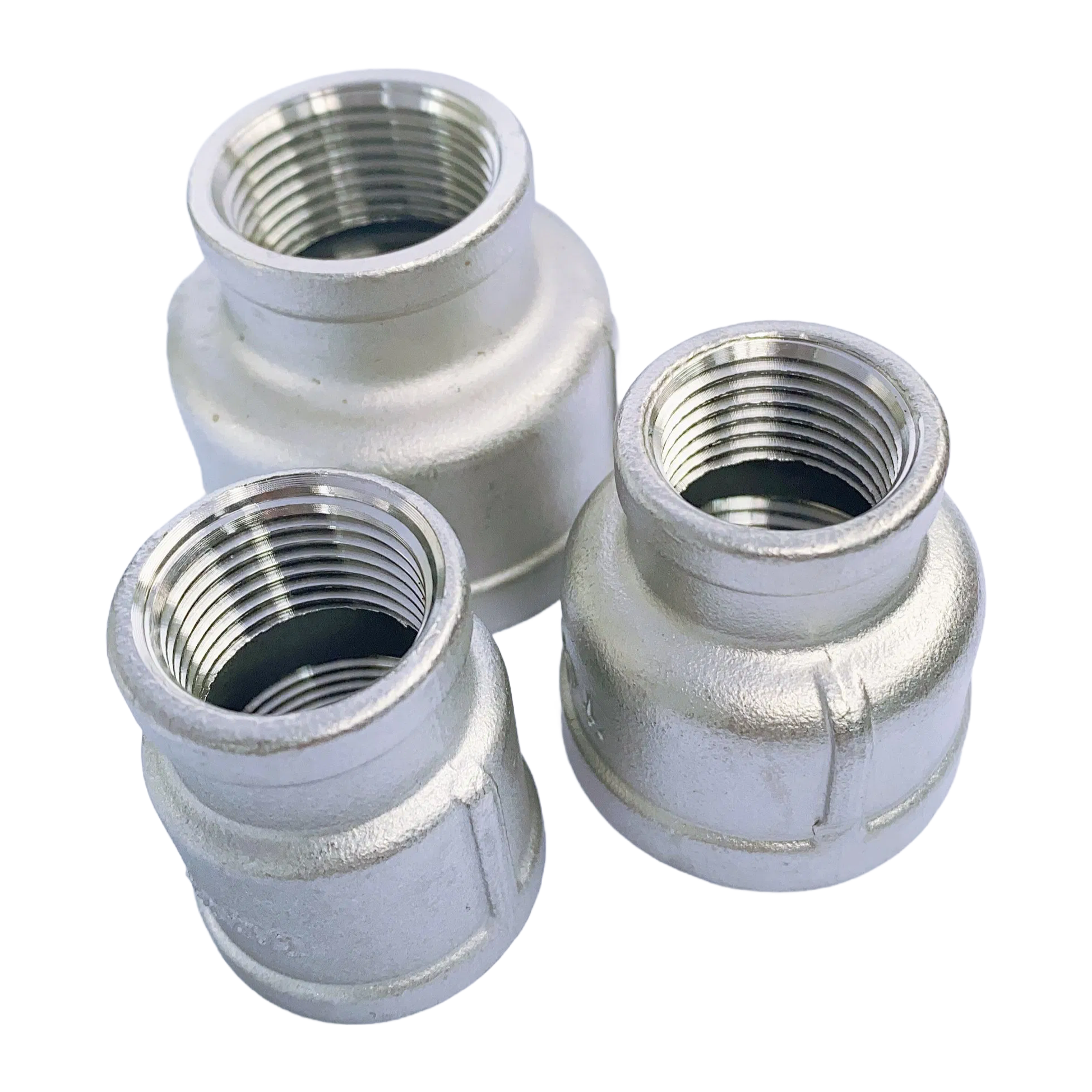 304/201 Stainless Steel Reducing Socket Pipe Fitting - BSPT/NPT Threaded Connection for High Pressure Applications