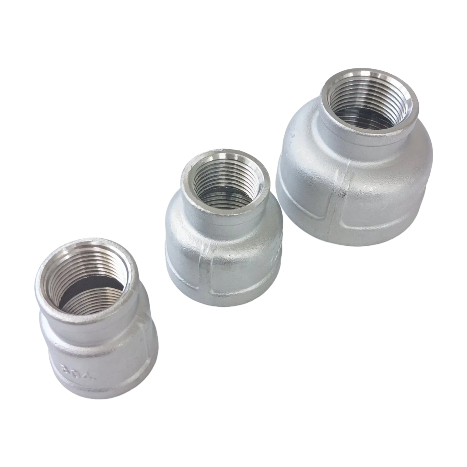 304/201 Stainless Steel Reducing Socket Pipe Fitting - BSPT/NPT Threaded Connection for High Pressure Applications