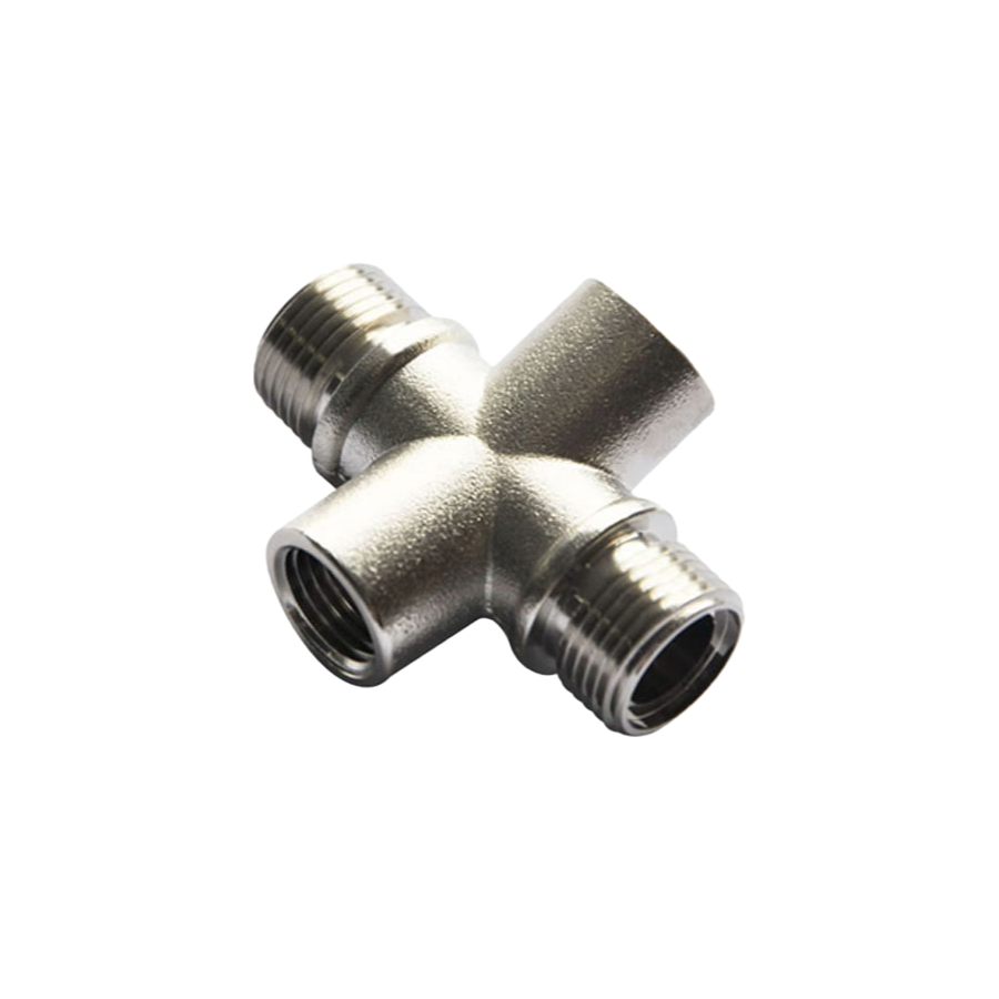 Wholesale Brass Pipe Fittings with Nickel Plated Surface and Multiple Thread Standards