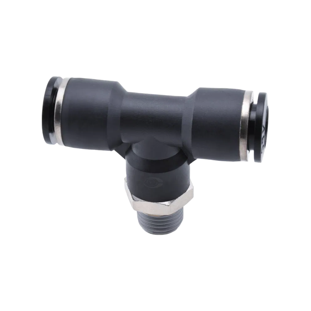 Industrial Grade Nickel-Plated Push-to-Connect Fittings for PU/PA Tubes - 4-16mm Sizes
