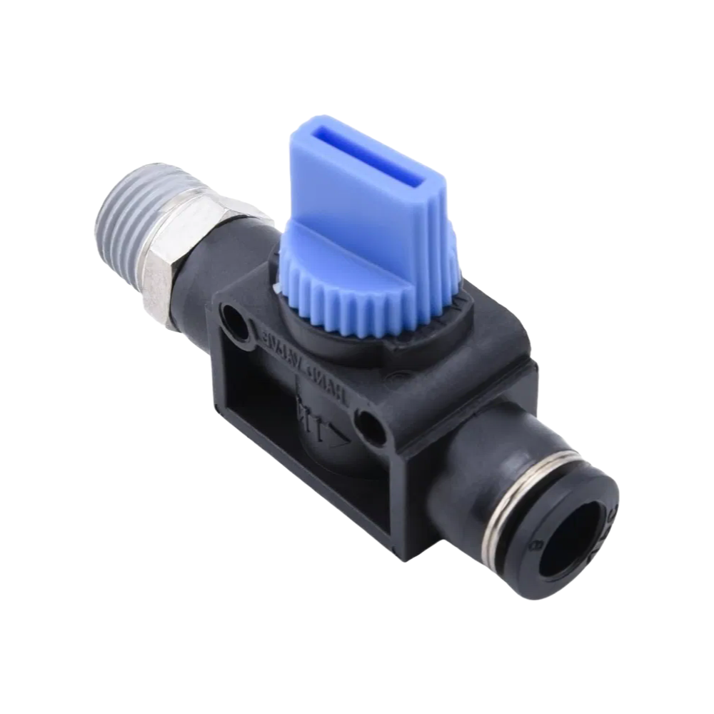 Industrial Grade Nickel-Plated Push-to-Connect Fittings for PU/PA Tubes - 4-16mm Sizes