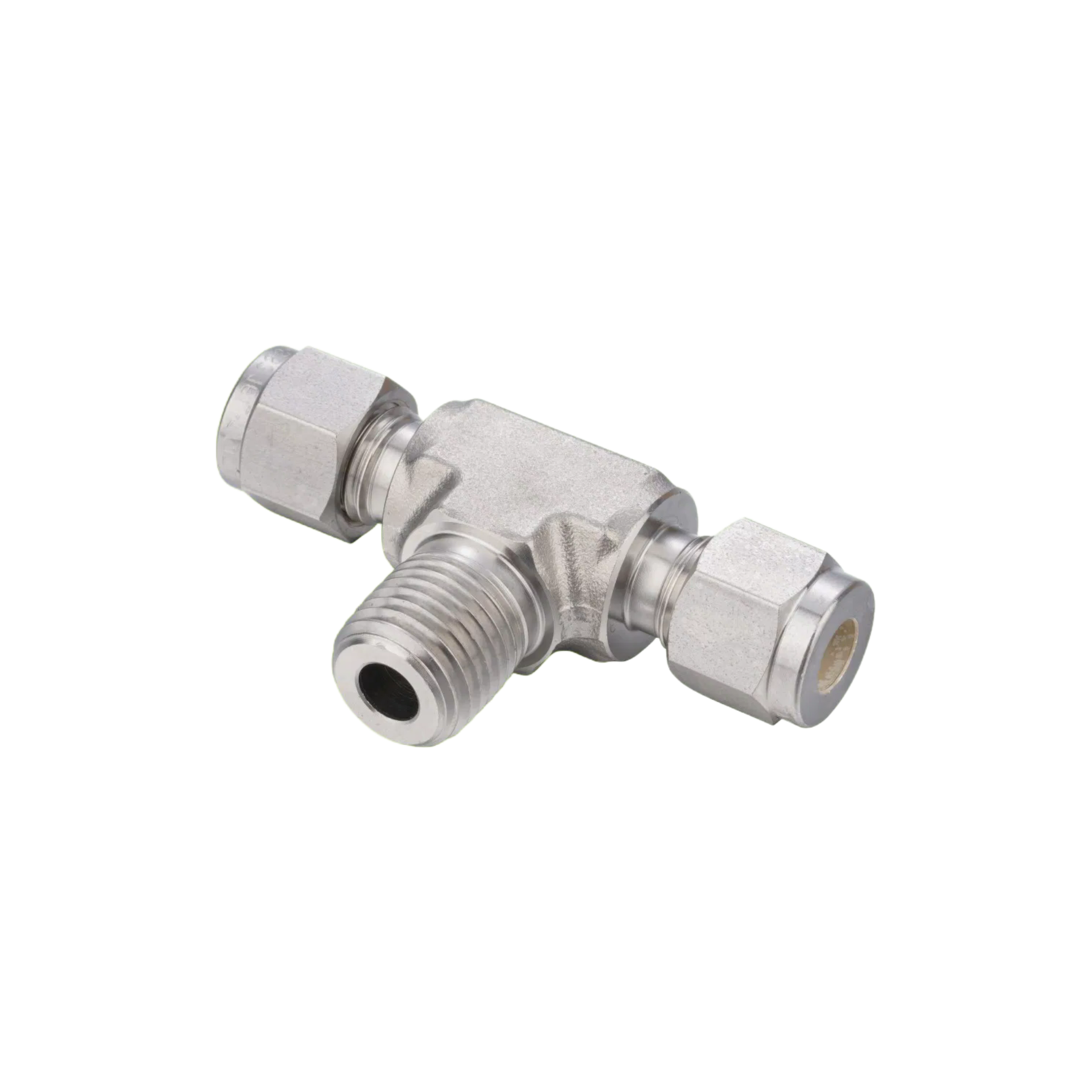 High Quality 316L Stainless Steel Three Way Male Thread Fittings with Double Ferrule Design