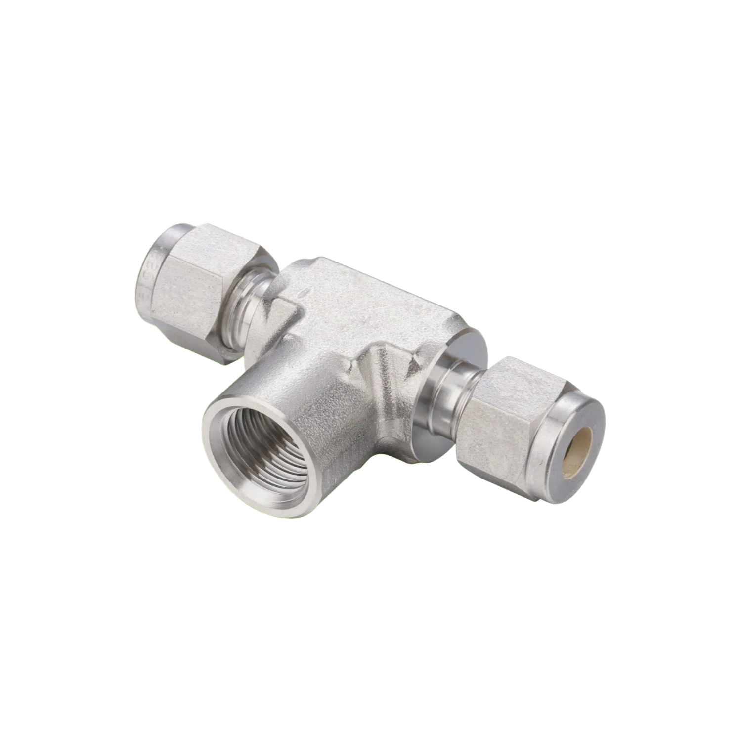 High Quality 316L Stainless Steel Three Way Male Thread Fittings with Double Ferrule Design