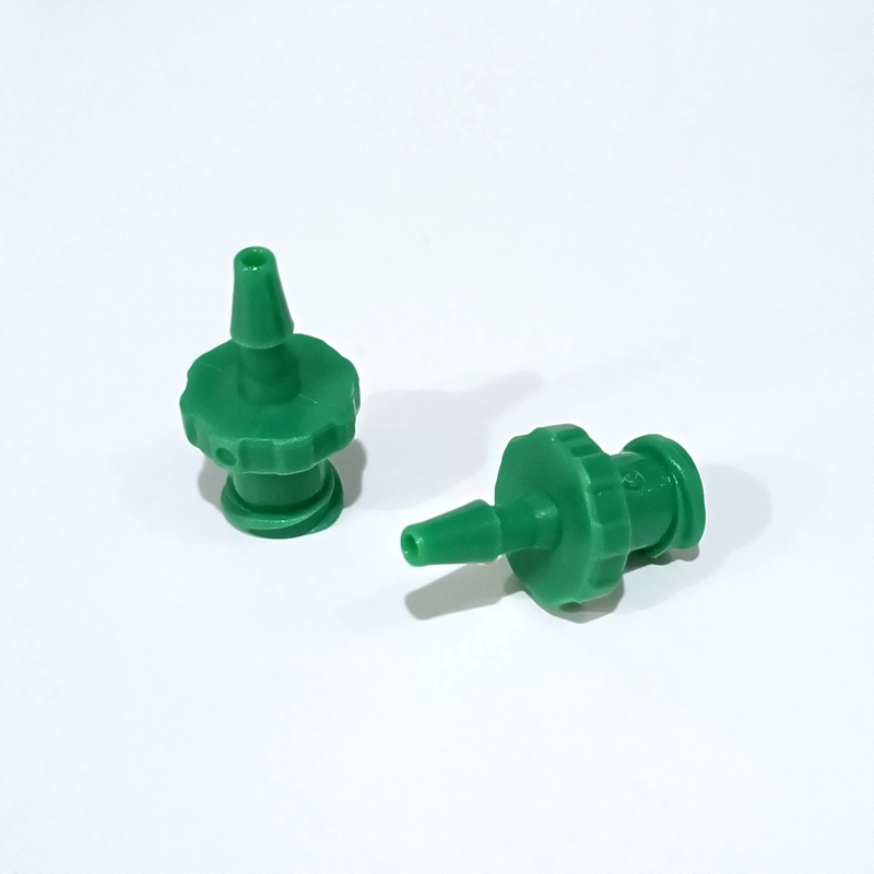 Green PP 3/32 Inch Plastic Air Water Tube Barb Joint Female Luer Lock Fitting for Medical Devices