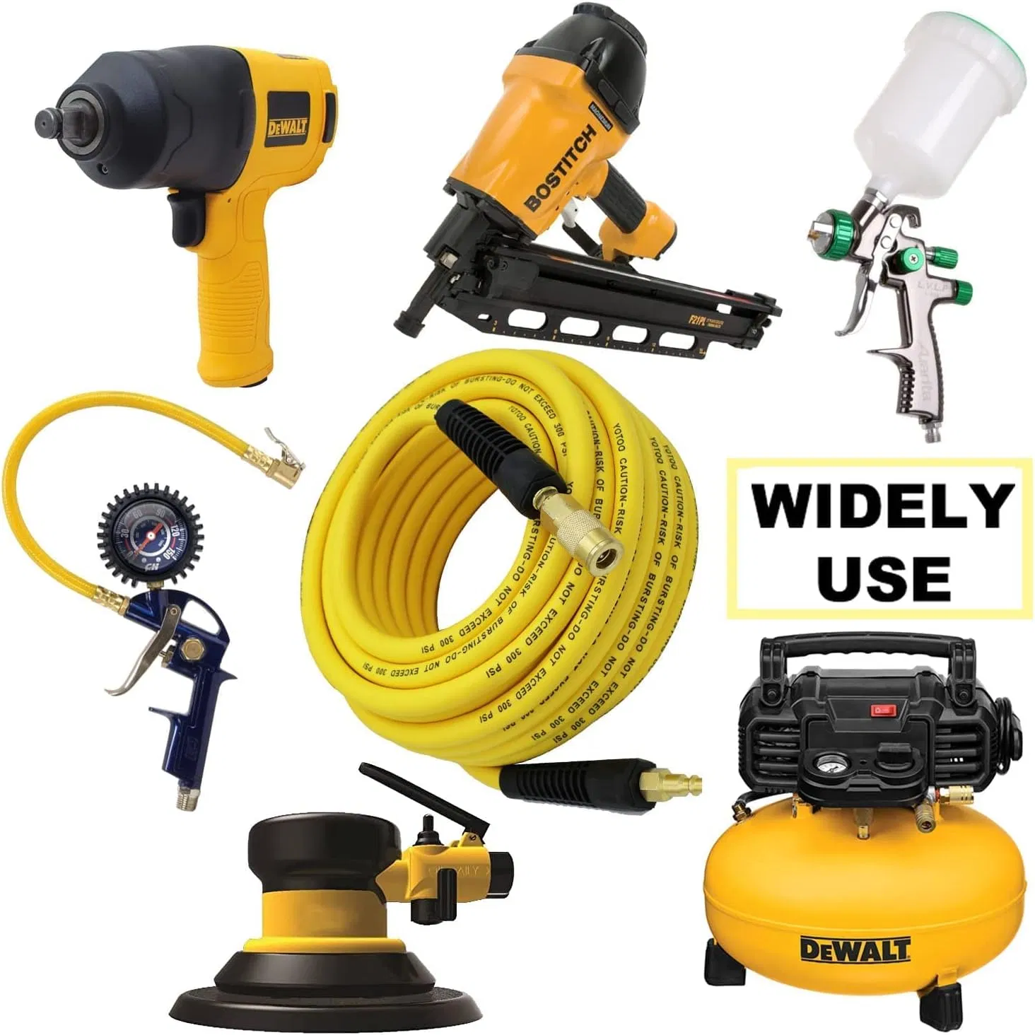 Heavy Duty Abrasion Resistant All Weather Air Hose for Pneumatic Tools and Equipment