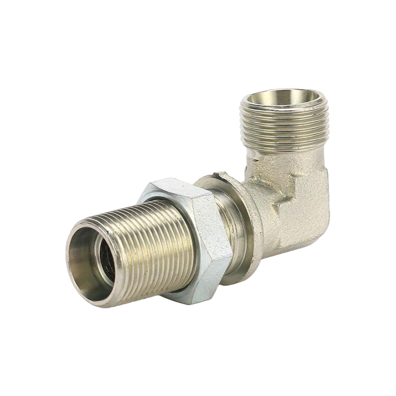 High Quality 6C9 DIN Bite Type 90 Degree Elbow BulkHead Fittings for Hydraulic Systems