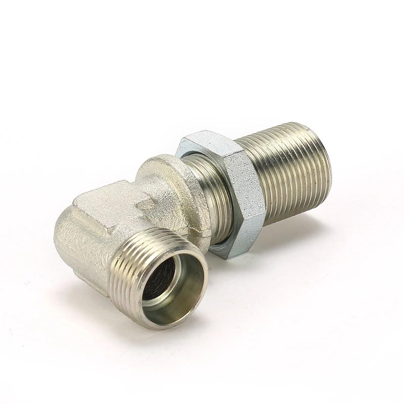 High Quality 6C9 DIN Bite Type 90 Degree Elbow BulkHead Fittings for Hydraulic Systems
