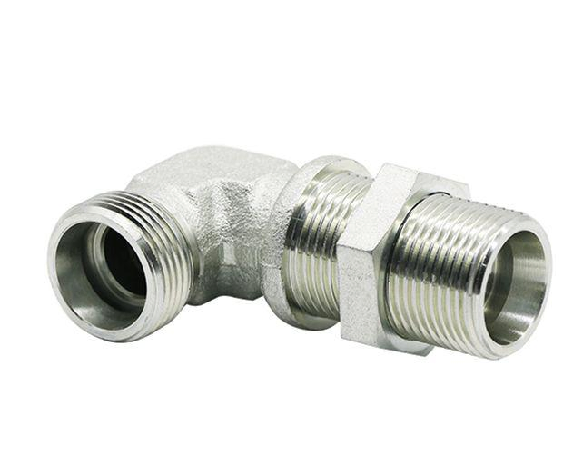 High Quality 6C9 DIN Bite Type 90 Degree Elbow BulkHead Fittings for Hydraulic Systems