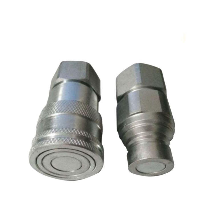 ISO16028 FF Series Flat Face Hydraulic Quick Couplings 1 Inch Steel High Pressure Connectors