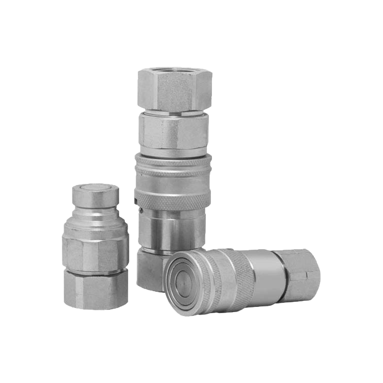 ISO16028 FF Series Flat Face Hydraulic Quick Couplings 1 Inch Steel High Pressure Connectors