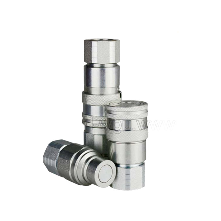ISO16028 FF Series Flat Face Hydraulic Quick Couplings 1 Inch Steel High Pressure Connectors