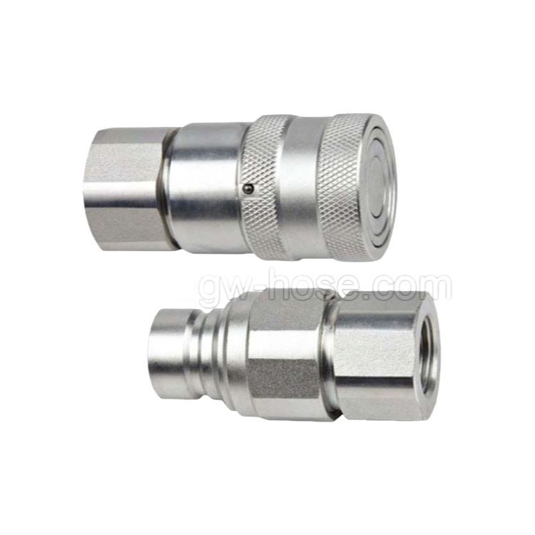 ISO16028 FF Series Flat Face Hydraulic Quick Couplings 1 Inch Steel High Pressure Connectors