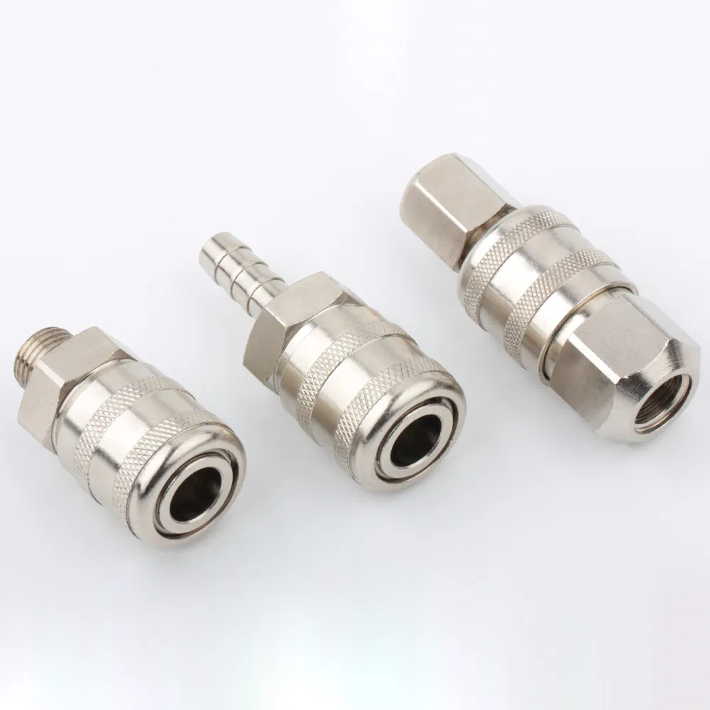 Industrial Grade Pneumatic Quick Connect Couplings with NBR/Viton Seals for Harsh Environments