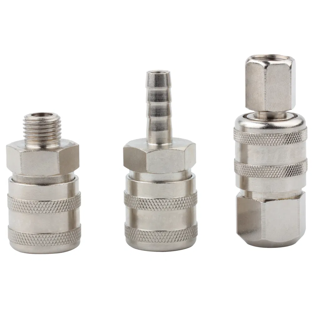 Industrial Grade Pneumatic Quick Connect Couplings with NBR/Viton Seals for Harsh Environments