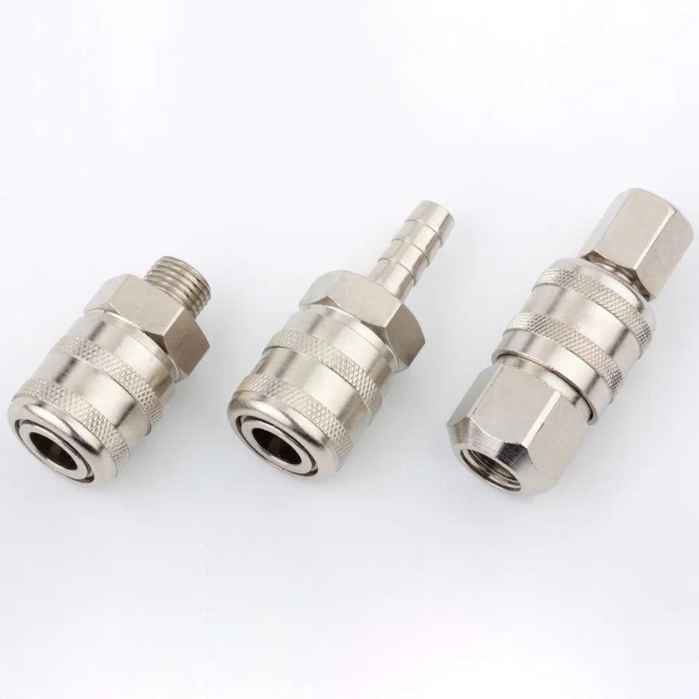 Industrial Grade Pneumatic Quick Connect Couplings with NBR/Viton Seals for Harsh Environments