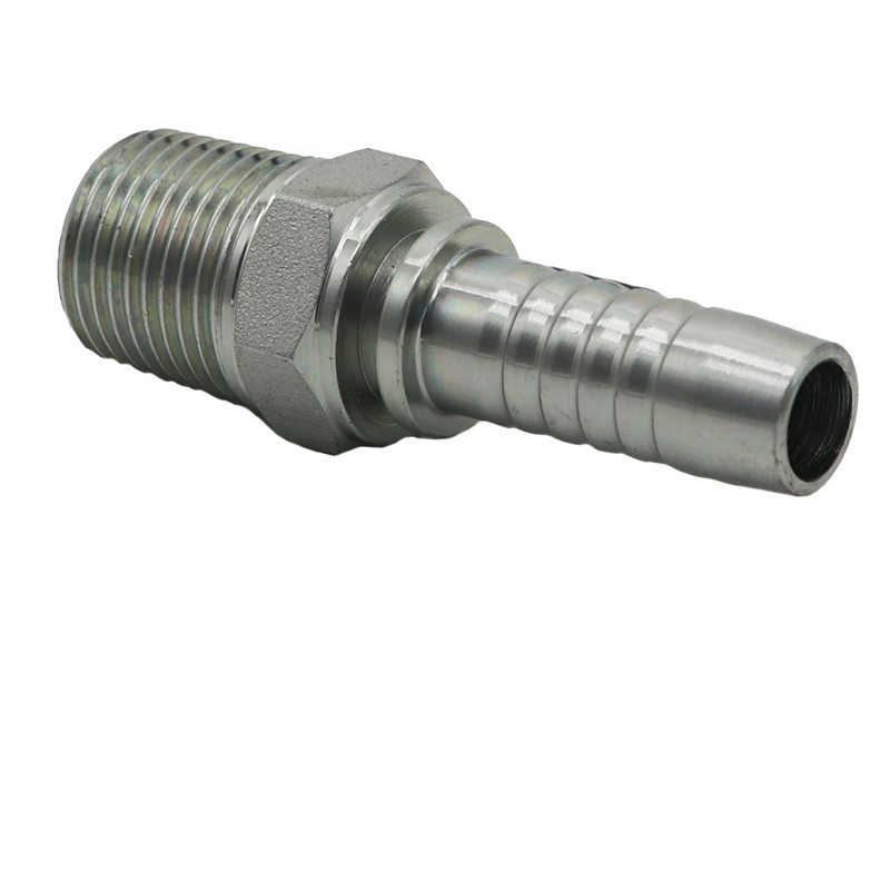 BSPT Hydraulic Hose Insert Coupling - Straight Male DIN Standard Crimping Fittings 1/8" to 2"
