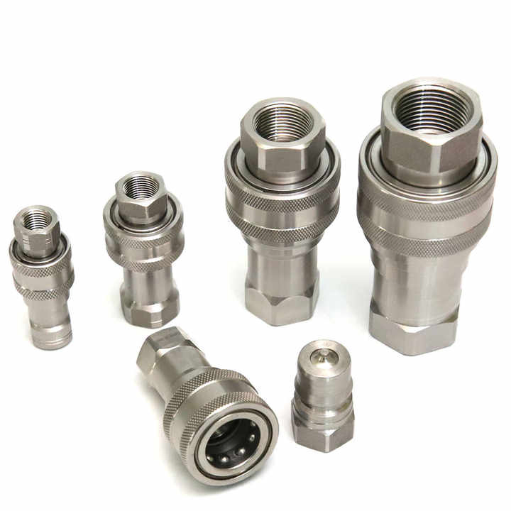 Customizable High Pressure Hydraulic Couplings with Ball Valve Shut-off Mechanism for Fluid Transfer