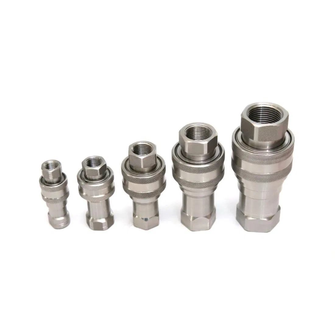 Customizable High Pressure Hydraulic Couplings with Ball Valve Shut-off Mechanism for Fluid Transfer