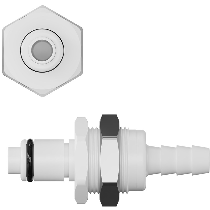 Q40 Quick Disconnect Couplings for Laboratory and Medical Applications - High Pressure Resistant PP/POM Material