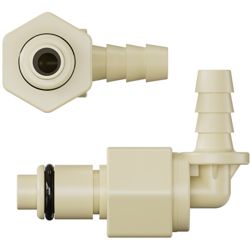 Q40 Quick Disconnect Couplings for Laboratory and Medical Applications - High Pressure Resistant PP/POM Material