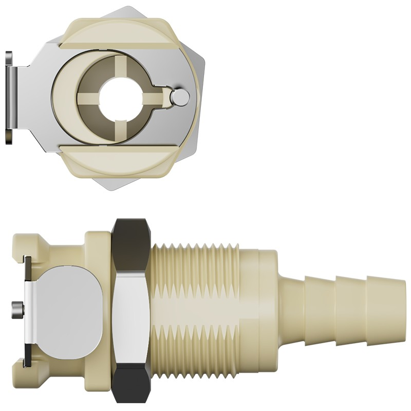 Q40 Quick Disconnect Couplings for Laboratory and Medical Applications - High Pressure Resistant PP/POM Material