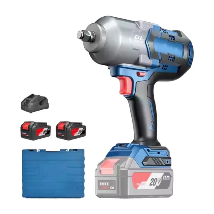 20V Cordless Brushless Impact Wrench with 3-Speed Adjustment 1000N.m Torque for Heavy Duty Automotive Repair