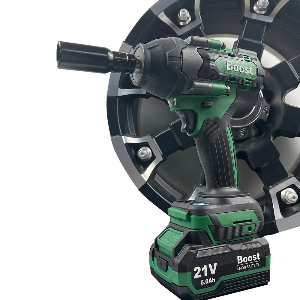 BOOST 21V Brushless Motor Cordless Impact Wrench - 2880Nm High Torque Electric Power Tool for Automotive Repair
